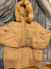 ファー付きフード ダウンジャケット Sサイズ