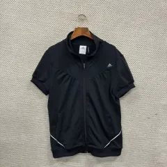 アディダス 3本線ロゴ トラックジャージ 半袖 ジップアップ XL M07104