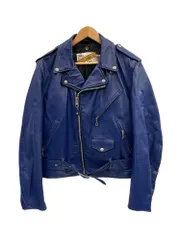 レイリー　 Schott レザー ライダースジャケット 青 ダブル 38 レイリー様専用 Schott レザー ライダースジャケット 青 ダブル 38