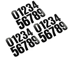 オーディオファン 数字 シール 大きい アルファベット ステッカー 番号 ナンバーシール文字シール 防水 4インチ ブラック 3枚セット