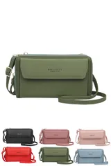 LeafIn レディース 財布 斜めがけ 携帯ポーチ 軽量 スマホショルダー ショルダーバッグ お財布ポシェット お財布ショルダー ポーチ 斜め掛け 長財布 カードケース スマホポーチ