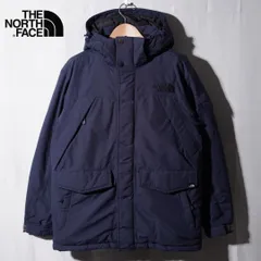 ノースフェイス THE NORTH FACE ダウンジャケット ヘビーダウン パーカー M 相当 表記 S HYVENT ハイベント ド ネイビー  マウンテンパーカー ロゴ刺繍 テック系 ストリート 古着 Y017