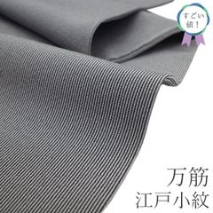 中古】 すごい値！ 江戸小紋 リサイクル 着物 正絹 袷 万筋 グレー