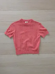 kate spade new york ケイトスペードパイナップル柄 半袖ニット ΣP