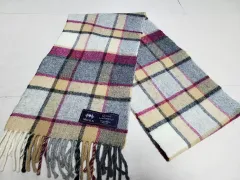 MOON メイド イン 英国 メリノウール100 バーバリーチェックマフラー ユニセックス 傷なし