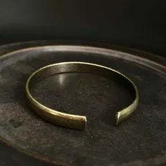真鍮 バングル 腕輪 シンプル ビンテージ レトロ アンティーク ヴィンテージ 真鍮製 アクセサリー ハンドメイド 金色 ゴールド 金運 167