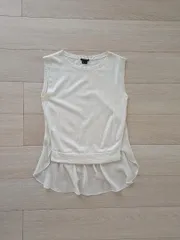 Theory (セオリー) カシミヤ混 ノースリーブニット P アイボリー ΣP