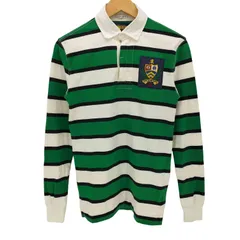 ラグビーラルフローレン Rugby Ralph Lauren VINTAGE SLIM FIT ボーダー ワッペン ポロシャツ メンズ import：XS 