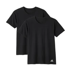 [アディダス] インナートップス クルーネックＴシャツ ２枚組 メンズ ブラック L [ブラック] [L]
