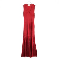AlexanderMcQueen ニット ワンピース ドレス レッド Alexander McQueen レッド ニットミニワンピース XXS ドレス - メルカリ