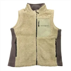 モンベル Montbell クリマエアベスト フリース ノースリーブ ジャケット ブルゾン アウトドア 1106495 110 ベージュ キッズ 子供 ジュニア