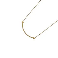 ティファニー TIFFANY＆CO Tスマイルネックレス スモール K18YG ジュエリー