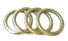 丸型 カラビナ 6個セット キーホルダー パーツ キーリング ニッケル DIY材料 手作り 手芸用品 (内径19mm アンティークゴールド)