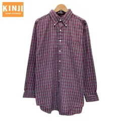 Brooks Brothers　チェックシャツ　長袖　シャツ　スポーツシャツ　チェック柄　ボタンダウン　胸ポケット　コットン　オーバーサイズ　古着