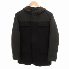 ユニクロ UNIQLO +J ウールダウンジャケット 裏地 キルティング フード ウール S 黒 ブラック 315-059887 /HO◇ 0215