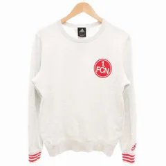 アディダス adidas 1.FC トレーナー スウェット 長袖 ロゴ プルオーバー 裏毛 L グレー /GV