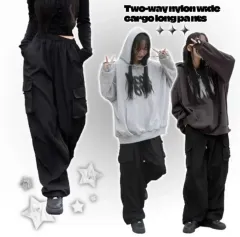 新品) エーブリー ツーウェイ ナイロン ワイド カーゴ ロングパンツ ノーブランド ズボン