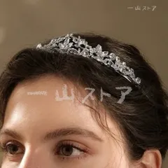 ウェディング ドレス 花嫁 ティアラ シンプル キュービック ジルコニア ビジュー 髪飾り シンプル