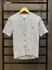 (36) ラコステ ケーブル ニット カーディガン 3 5