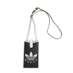 GUCCI グッチ ×adidas 702203 スマホショルダー  ブラック系  [240101507555]