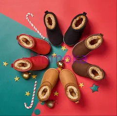 ムートンブーツ ブーツ ショート丈 靴 キッズ 子供靴 男女兼用 女の子 男の子 裏ボア 無地 単色 シンプル かわいい おしゃれ カジュアル114477