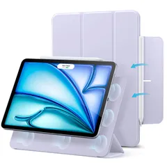 ESR iPad Air 11インチ ケース (M3/M2、2025/2024) iPad Air 第5/4世代 (2022/2020) iPad Pro 11インチ (2018) 専用カバー 強力マグネット吸着式 スリムな三つ折りスタンドケース Pencil