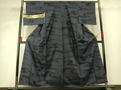 平和屋着物□極上 本場結城紬 重要無形文化財 100亀甲 間道 松坂屋扱い