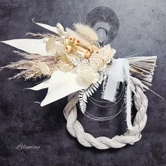 【2way】スワッグにもなるしめ縄リース　お正月飾り