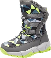 くもにせ(kumonice) スノーブーツ キッズ 男の子 スノーシューズ 女の子 長靴 ジュニア 子供 防水 防寒 雪遊び 雪用 冬 ウインターブーツ (グリーン,  20.5 cm 2.5E)