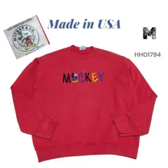 USA製ミッキーマウススウェットトレーナーMレッド HH01794