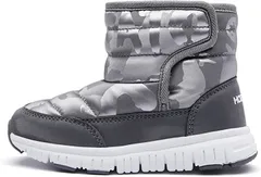 MAYCY スノーブーツ キッズ ウインターブーツ ベビー 女の子 男の子 スノーシューズ 子供 雪遊び アウトドア 冬用 靴 雪用 裏ボア 防水 防寒 滑り止め 軽量 (01グレー,  16.0 cm 2.5E)