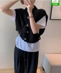 クロップド ニット ベスト 2枚 まとめ