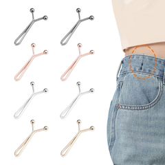 PAVIKE ウエスト調整ボタン 調整クリップ 8個セット 縫い目ない 取り外し可能 合金製 ウエストバックル ジーンズボタン ウエスト調整 縮める ウエスト 調整クリップ ウエストアジャスター スカートアジャスター ジーンズ調整ボタン ウエストクリップ ブロ