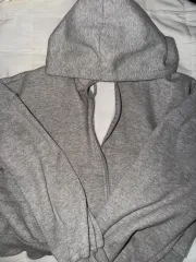 ) <ably><ブランド><ヴィンテージ> クロップド裏起毛ジップアップ