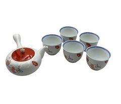 深川製磁 紅白花結び 急須茶器 中古 D4 - メルカリ
