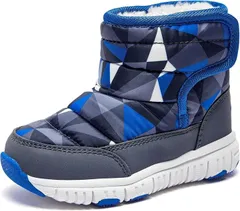 MAYCY スノーブーツ キッズ ウインターブーツ ベビー 女の子 男の子 スノーシューズ 子供 雪遊び アウトドア 冬用 靴 雪用 裏ボア 防水 防寒 滑り止め 軽量 (06ブルー,  15.0 cm 3E)