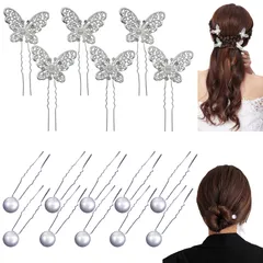 パールピン【16本セット】Ｕピン ヘアアクセサリー 髪飾り ヘアピン パール 和装 花嫁 結婚式 着物 卒業式