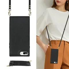 iPhoneSE 2世代（2020）/3世代（2022）/iPhone 7/8スマホ 携帯 用 ケース アイフォン 肩掛け 首かけ 斜めがけ ショルダー 縄掛け 手帳型 アイホン8 case【RFID機能】【マグネットダブルデザイン】iphone se 第3世