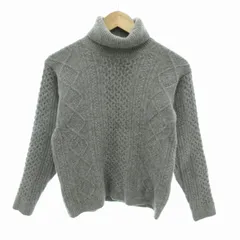 ジャーナルスタンダード JOURNAL STANDARD ケーブルニット セーター ウール タートルネック 長袖 M グレー /HO
