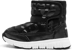 MAYCY スノーブーツ キッズ ウインターブーツ ベビー 女の子 男の子 スノーシューズ 子供 雪遊び アウトドア 冬用 靴 雪用 裏ボア 防水 防寒 滑り止め 軽量 (01ブラック,  16.0 cm 2.5E)