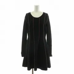 エスカーダ ESCADA ニットワンピース ミニ ストライプ 長袖 M ブラック レッド 5031213 /NQのサムネイル