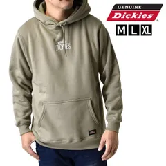 GENUINE Dickies パーカー  《75グレージュ》新品 未使用 ディッキーズ スウェットパーカー メンズ 裏フリース 起毛 ワーク 刺繍 バックプリント アメカジ 厚手 暖【C8E】ファッション メンズ M L XL 冬