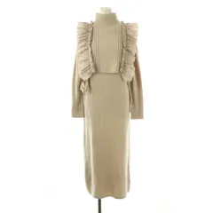 スナイデル SNIDEL フリルベストレイヤードニットワンピース ウール混 F アイボリー /MI ■OS