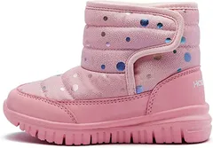 MAYCY スノーブーツ キッズ ウインターブーツ ベビー 女の子 男の子 スノーシューズ 子供 雪遊び アウトドア 冬用 靴 雪用 裏ボア 防水 防寒 滑り止め 軽量 (02ピンク,  16.0 cm 2.5E)