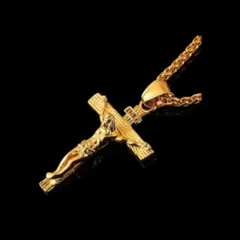 【N072】ネックレス　メンズ　レディース　ゴールド　シルバー　クロス　十字架　アクセサリー　ペンダント  　お洒落　ファッション