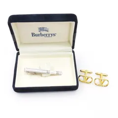 バーバリーズ Burberrys ヴァレンティノ VALENTINA ロゴ タイピン カフス 3点セット シルバーカラー ゴールドカラー ■GY99
