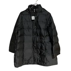 ZM1649 Three Flora スリーフローラ ダウン ジャケット コート アウター ブラック フード レディース L