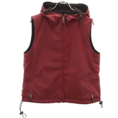 L'EQUIPE YOSHIE INABA レキップヨシエイナバ 日本製 ベスト 9 ワインレッド系 裏フリース レディース 古着