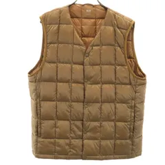 美品 UNIQLO ユニクロ ウルトラライト ダウンベスト L ブラウン系 メンズ 古着