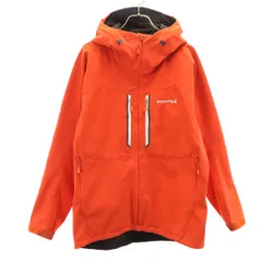 mont-bell モンベル 長袖 パウダーシェッド パーカー M ネオンオレンジ アウトドア メンズ 古着